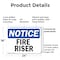 Signmission Fire Riser OSHA Notice Sign, Plastic, 24in W x 18in L, 2PK OS-2PACK-NS-P-1824-L-12654 - alternate 3